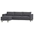 thumbnail image 3 of Sofa Cover only! Dense Cotton Karlstad Three Seat Sofa and Chaise Lounge Cover Replacement Only Fits IKEA Karlstad Sectional Corner Sofa. Width: 282CM, Not 244CM! Sofa Cover Only! (Cotton Dark Gray), 3 of 4