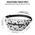 thumbnail image 3 of Fanny Pack Halloween Bat Pattern Waist Pack Bag,Running Cross Bag,Waterproof Large Fanny Packs for Women Men for Travel Running Hiking Cycling, 3 of 6