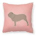 thumbnail image 2 of Carolines Treasures BB3665PW1818 Neapolitan Mastiff Checkerboard Pink Fabric Decorative Pillow, 2 of 5