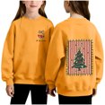 thumbnail image 2 of Cowsor Chandails en Molleton pour Filles Enfants Mignon Graphique Col Rond Chandail Tops Xmas Manches Longues Chemises de Vacances, 2 of 7