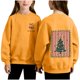 thumbnail image 2 of Cowsor Girls Sweatshirts Kids Cute Graphic Crewneck Pullover Tops Xmas Long Sleeve Holiday Shirts, 2 of 7