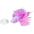 thumbnail image 1 of Pez león artificial brillante, pez falso luminoso, adorno para pecera de acuario, pez de simulación de brillo flotante para decoración de pecera (púrpura), 1 of 4