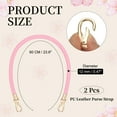 thumbnail image 2 of Uxcell 2Pcs Braided Purse Straps 60cm / 23.6" PU Leather Handbag Handles, Light Pink, 2 of 6