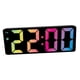 thumbnail image 1 of Reloj electrónico colorido, gran pantalla LED con función de repetición, batería, calendario y regulador de intensidad para escritorio, para personas mayores, uso pesado, hogar, estilo C, 1 of 8