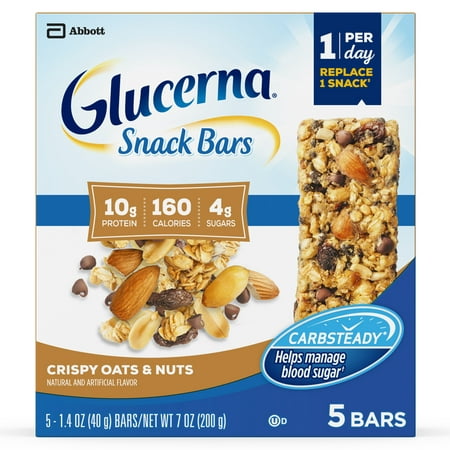 Glucerna Snack Bars Crispy Oats & Nuts 40 g Bars (Pack of
