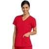 Barco One™ Women's V-Neck Perforated Side Panel Solid Scrub Top