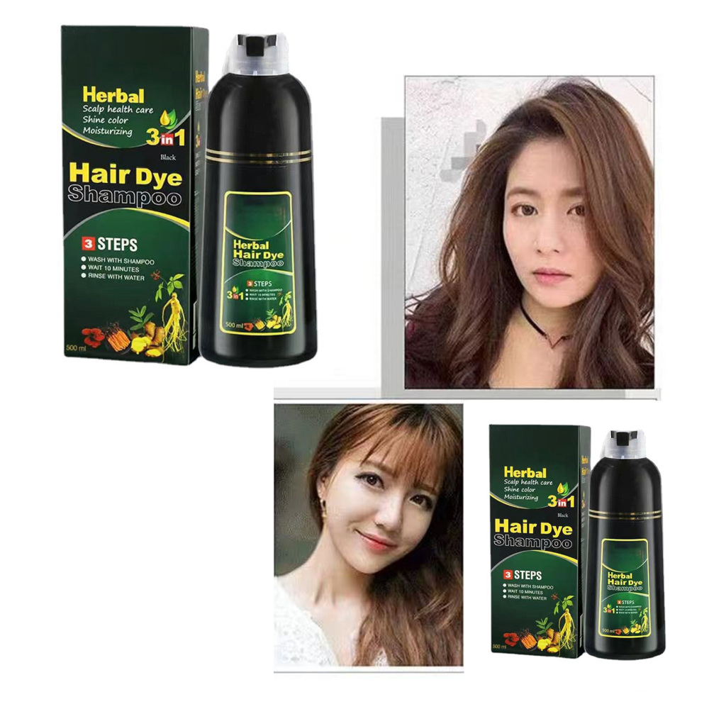 500ml Healthy Herbal Hair Dye Household Bubble Foam Hair Dye for Female