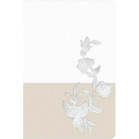 RVR 1960 Biblia recuerdo de boda, blanco/lino/encaje símil piel (Hardcover)