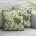 thumbnail image 3 of GOSMITH  Throw Pillow Cover Green Leaf Floral in Vintage Style Leaves Ginkgo and Herbs Botanical Boxwood Seeded Eucalyptus Fern Maidenhair Cushion Case Decor Square Pillowcase, 3 of 5
