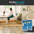 thumbnail image 5 of PureFlow, Home Furnace Air Filter 20x25x2, with 4 Layers of Advanced Filtration Technology, MERV-13 Pack-of-2, 5 of 10