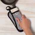 thumbnail image 3 of Now Designs Superior Cotton Pot Holder - Narrow Stripe Black, 3 of 5