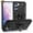 Black, variant on For Gabb Phone 4 Pro Shockproof Hybrid Dual Layer PC + TPU with Metal Ring Kickstand Heavy Duty Armor Shell Phone Case Cover by Xpression, Blue
