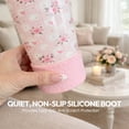 thumbnail image 5 of Biddlebee 20oz Insulated Stainless Steel Tumbler with Straw and Silicone Boot, Pink Roses, 5 of 9