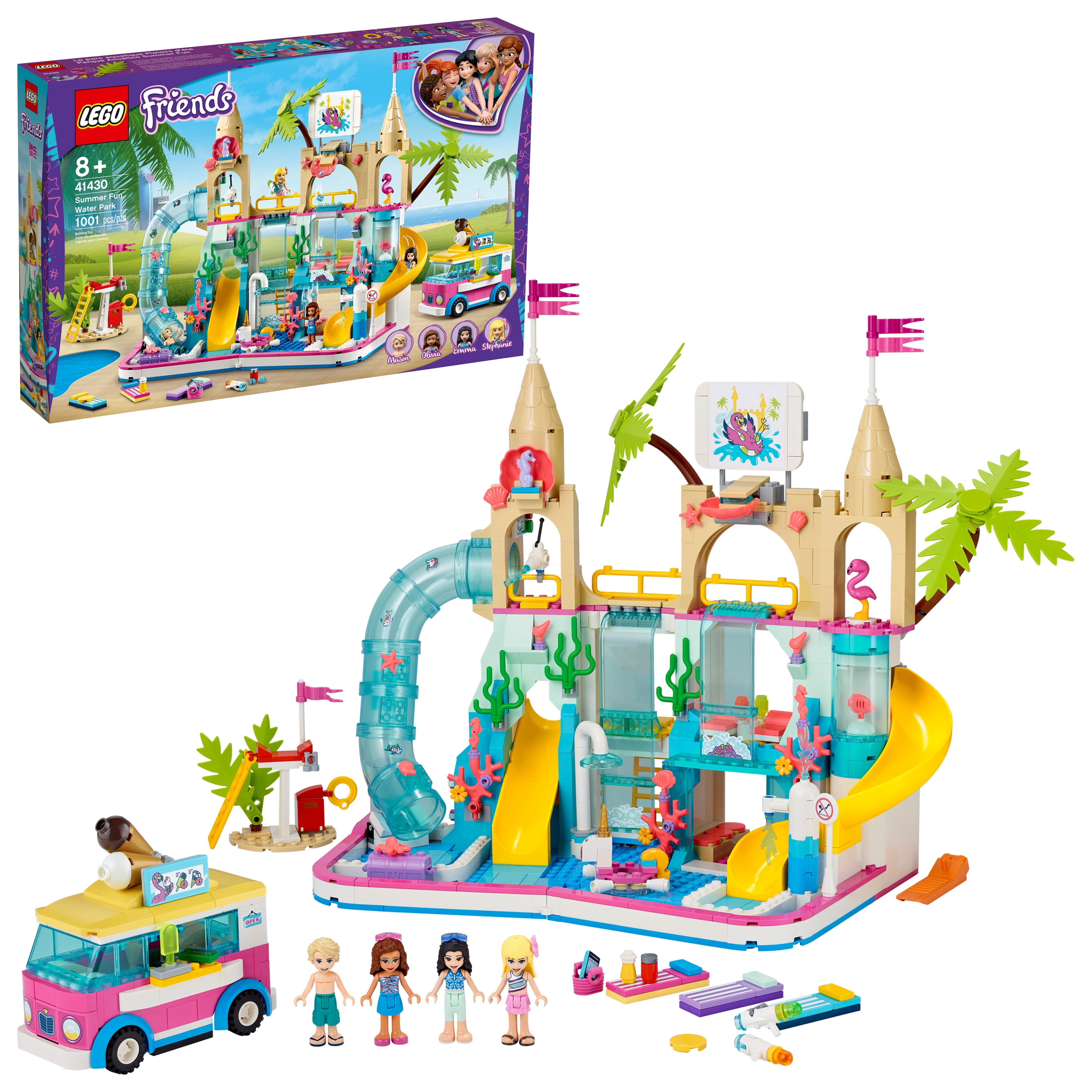 LEGO Friends Summer Fun Water Park Set 41430 Building Toy Inspires Hours of  Creative Play (1001 Pieces) - Walmart.com
