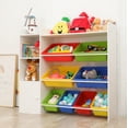 thumbnail image 5 of Tolead 4-Tier Kids Toy Organizer with 8 Removable Bins,  Bookshelf, Shelves, Bedroom, Nursery, White, 5 of 9