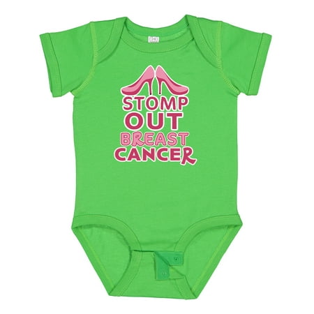 

Inktastic Stomp out Breast Cancer with Pink Heels Gift Baby Boy or Baby Girl Bodysuit