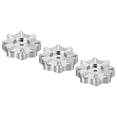 thumbnail image 1 of Unique Bargains Round Wheel Handle Faucet Handles Manifold Gauges Knob Square Broach Handwheel Replacement Plastic 3 Pack, 1 of 6