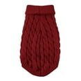 thumbnail image 4 of Dog Knitted Sweater Chunky Knit Turtleneck Pullover Pet Outfit Small Boy Girl Pets Winter Doggie Clothes, 4 of 7