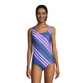 thumbnail image 3 of Lands' End Women's Chlorine Resistant Scoop Neck Soft Cup Tugless Sporty One Piece Swimsuit Print, 3 of 3