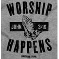thumbnail image 2 of Worship Happens John 3:16 Prayer Plus Size Crewneck Graphic Tee Shirt Brisco Brands 4X, 2 of 5