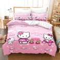 thumbnail image 2 of Cartoon Cute Hello Kitty Love Bedding Set Pillowcase Anime Bedclothes 3D Printed Quilt Cover Duvet Cover Baby Kids Child RJ, 2 of 6