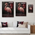 thumbnail image 4 of Designart "Fading Glow Pink and Grey Flamingo" Animals Print on Natural Pine Wood, 4 of 5