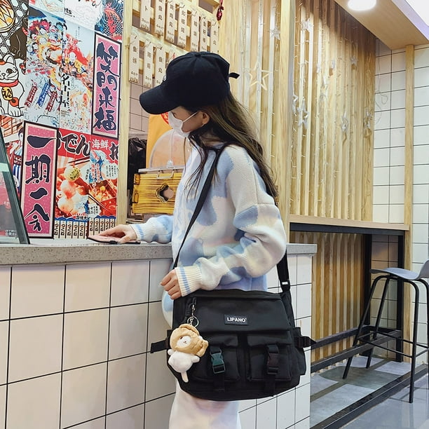 Bolso De Hombro Bolso Casual Crossbody Messenger Multi Pockets Nylon Crossbody Bag para viajes