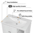 thumbnail image 6 of Harper & Bright Designs 30" Bathroom Vanity with Sink, Bathroom Storage Cabinet with Doors and Drawers, Solid Wood Frame, Ceramic Sink, White, 6 of 13