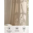 thumbnail image 6 of Sheer Curtains 2 Panels Set, Brown Gradient Abstract Modern Ombre Color Window Sheer Curtains for Living Room/Bedroom, Light Filtering Rod Pocket Voile Drapes, 52" W x 108" L, 6 of 7