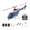 Blue & White - 3 Battery, variant on RC ERA C138PRO Bell 206 RC Helicopter for Adults, 1/33 Scale 2.4G 6-Axis Gyro 6CH GPS Helicopter with One-Key Takeoff/Landing, Auto-Return, Altitude Hold, Optical Flow Positioning for Hobbyist - RTF