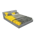 thumbnail image 2 of Ambesonne Yellow Fitted Sheet & Pillow Sham Set, Vintage Wooden Board, Queen, Yellow Grey, 2 of 2