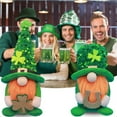 thumbnail image 5 of Classic St Patrick's Day Gnome Decorations,Green Irish Scandinavian Tomte Gnome Ornaments,Mr and Mrs Green Buffalo Check Plaid Handmake Plush Elf,Home Table Shelf Centerpiece Festival Decor, 5 of 7