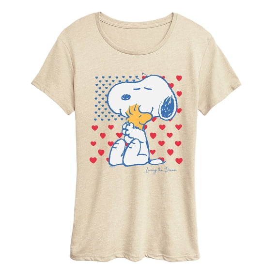 Peanuts - Snoopy Americana Heart Flag Short Sleeve Graphic T-Shirt