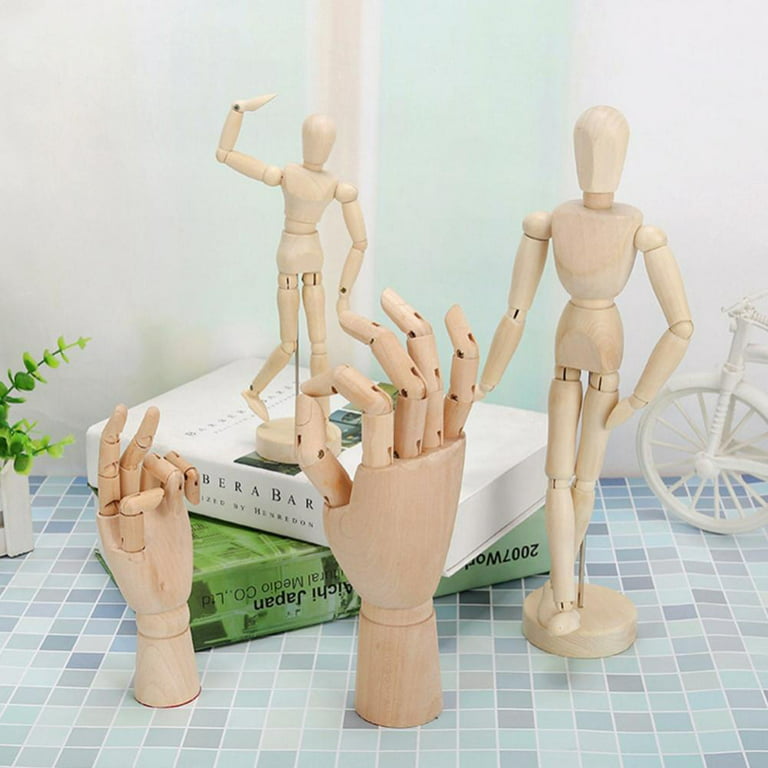 Artists Wooden Manikin, Perfect for Home Decoration/Drawing The Human Figure - for Sketching Drawing Painting Home Office Desk Decoration, Size: 8:1