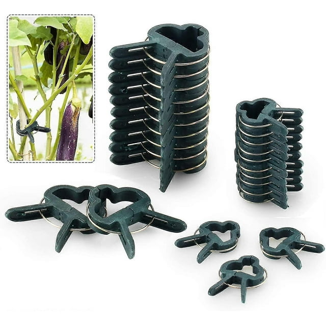 40pcs Adjable Plant Clips En Stake Covers Structure Tether For En