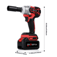 thumbnail image 2 of BRPOM 21V Cordless Impact Driver Set 900 Nm, Impact Wrench 1/2" Brushless Power Drill Tool Kit with 2 × 4.0Ah Batteries & Charger, 5 Sockets, 8 Drill Bits, 5 Driver Bits for Home, Car, Mower, Red, 2 of 12