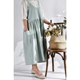 thumbnail image 4 of Vintage Style Cross Back Apron for Women, Pinafore Dress Design with Two Pockets, Cotton/Linen Blend for Gardening, Cooking, Baking, Crafting, and Flower Arrangement, 4 of 5