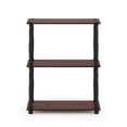 thumbnail image 4 of Furinno Durable 23.6"W x 11.6"D x 29.5"H 3-Shelf Freestanding Shelving Unit, Dark Cherry and Black, 4 of 5