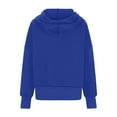thumbnail image 5 of Women'S Zip Up Hoodie Sweatshirt Y2K Fall Fashion Casual Solid Color Long Sleeve Loose Fit Pockets Casual Trendy Jacket Blue S, 5 of 6