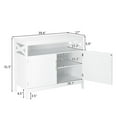 thumbnail image 5 of Ktaxon Modern Bathroom Cabinet, Freestanding Cupboard Buffet Cabinet with Adjustable Shelves, Multifunctional Pantry Extra Large Storage, White, 5 of 7