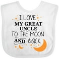 thumbnail image 3 of Inktastic I Love My Great Uncle to the Moon and Back Boys or Girls Baby Bib, 3 of 4