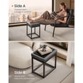 thumbnail image 5 of SONGMICS HOME LUIZ Collection - Ottoman Footstool Rectangle Ottoman Vanity Chair Stool Footrest Reversible Top Side Table Dove Gray, 5 of 6