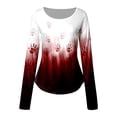 thumbnail image 4 of Women's Long Sleeve Basic T Shirts Tees Halloween Print T-Shirt Tops, 4 of 5