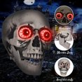 thumbnail image 5 of Cabezas de calavera parlantes de Halloween - Calavera de ojos rojos iluminada - Esqueleto de calavera de ojos rojos iluminado, decoración de esqueleto iluminado con temática de Halloween, 5 of 5