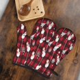 thumbnail image 5 of Cute Oven Mitts,Red Christmas Snowman Pattern Oven Mitt 2-Pack Set,Kitchen Gloves for Oven,Heat Resistant Oven Mitts 7.7"x12", 5 of 7