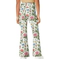 thumbnail image 3 of DISNIMO Flower Print Kids Yoga Pants for Girls 5-6 Flare Workout Dancing Yoga Bell Bottoms Leggings Yoga Pants Flare with Pockets for Kids Girls, 3 of 7