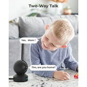 Reolink E1 Pro-Black 2 Pack, 2.4/5ghz WiFi 4MP HD Plug-in Wireless AI Detect Indoor Home Security Camera