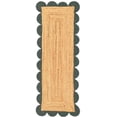 thumbnail image 2 of Sivi 2 x 5 Feet Handmade Scallop Braided Jute Rug - Natural Jute Runner Rug, 2 of 15