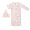 thumbnail image 1 of Pijama Magnético para Recién Nacido Modal con Bata y Gorrito Rosa, 1 of 3