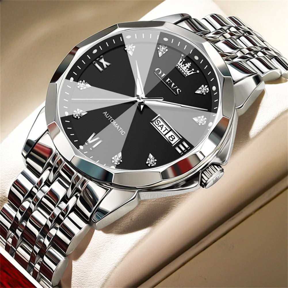 FORSINING Winner Retro mechanisch skelethorloge met diamanten en